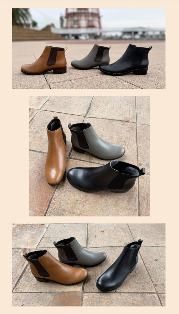 【アシオト】神戸の靴職人が作った♪超軽量・純国産レザーサイドゴアブーツモデルサイズ26.0cmまで対応商(A90730) 2枚目の画像