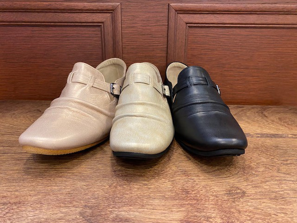 神戸の靴職人が作った♪超軽量・純国産レザースリッポンシューズ(A3204) 1枚目の画像