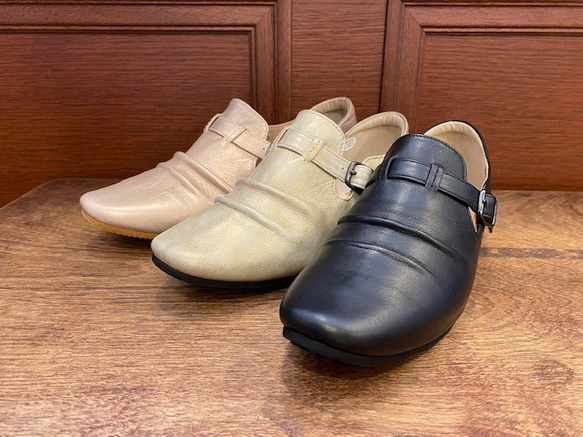 神戸の靴職人が作った♪超軽量・純国産レザースリッポンシューズ(A3204) 2枚目の画像