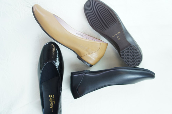 【アシオト】神戸の靴職人が作った♪超軽量・純国産レザーパンプス♪モデルサイズ26.0cmまで対応商品（A3231） 6枚目の画像