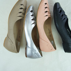 【アシオト】神戸の靴職人が作った♪超軽量・純国産レザーメッシュパンプス♪（A3245）※セール商品 2枚目の画像