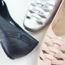 【アシオト】神戸の靴職人が作った♪超軽量・純国産レザーメッシュパンプス♪（A3245）※セール商品 3枚目の画像