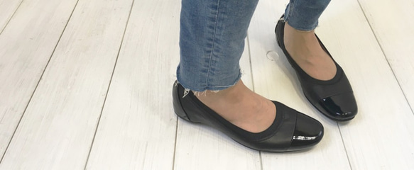 【アシオト】神戸の靴職人が作った♪超軽量・純国産レザーパンプス♪モデルサイズ26.0cmまで対応商品（A3233） 5枚目の画像