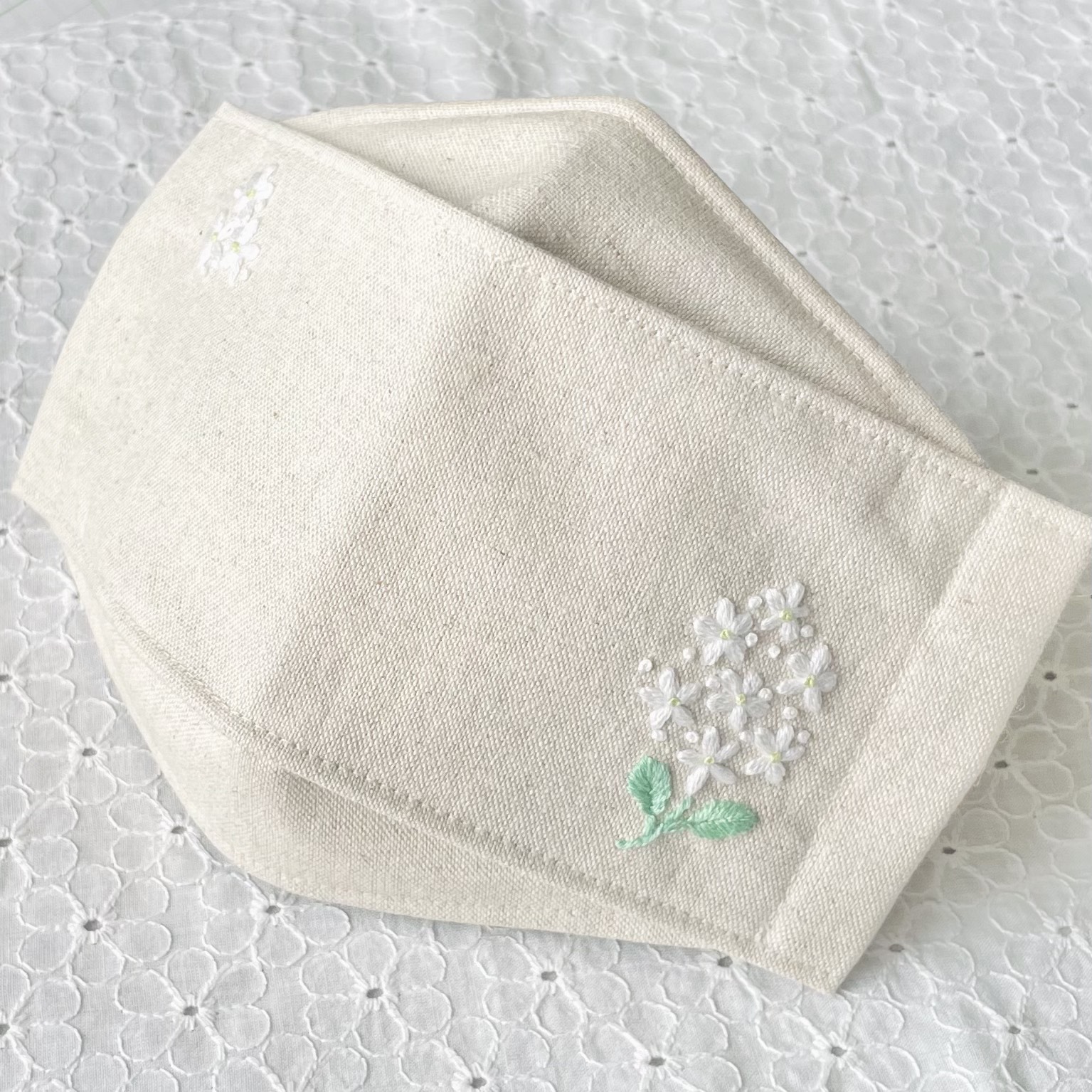 ハンドメイドマスク手刺繍 ハンドメイドマスク手刺繍