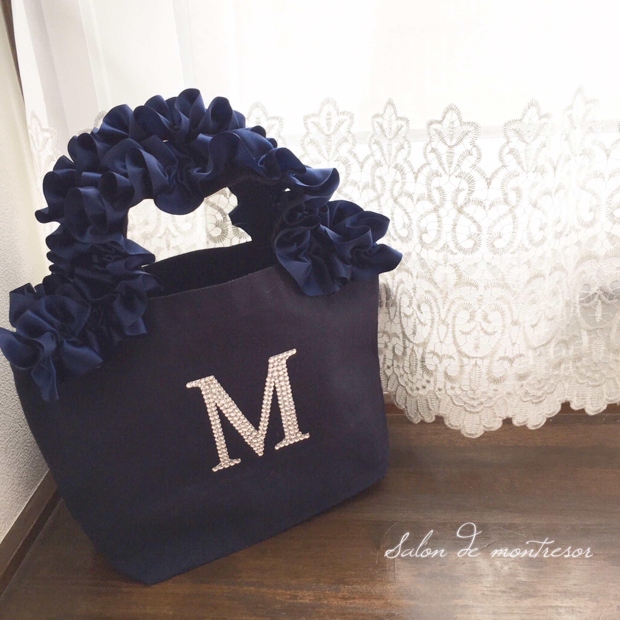 クリスタルジュエルフリルバッグ(世界に一つのバッグを作ろう)