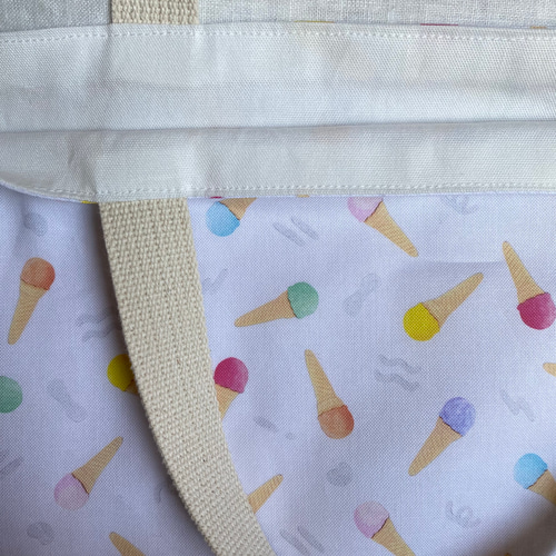 入園入学2点セット○△□サイズオーダーレッスンバッグ&くつ袋・アイス