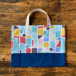 入園入学2点セット○△□サイズオーダーレッスンバッグ&くつ袋・アイス