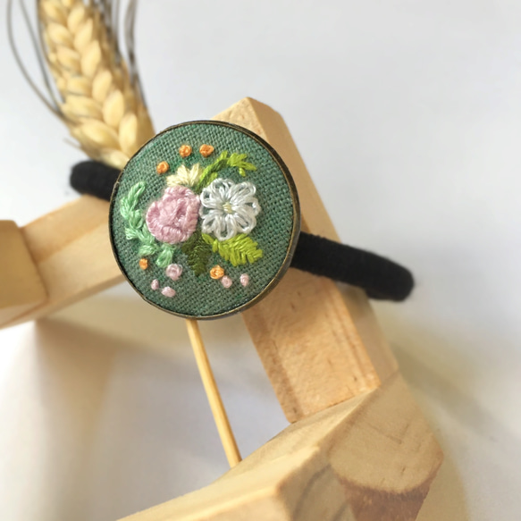 花卉刺繡髮圈 Floral Embroidery Hair band｜可訂製 第1張的照片
