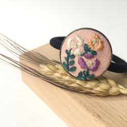花刺繍ヘアバンド|カスタマイズ可能 1枚目の画像