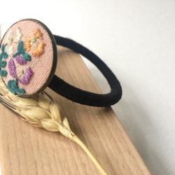 花卉刺繡髮圈 Floral Embroidery Hair band | 可訂製 第2張的照片