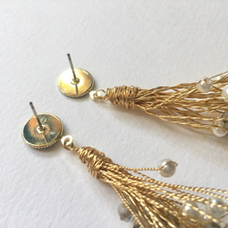 黑金散珠樹脂耳環 Black & gold resin Earrings |可訂製 第3張的照片