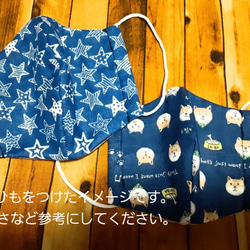 蒸れにくく快適♪ハンドメイド☆ガーゼ立体マスク☆小学校高学年位～大人用☆洗濯ねこちゃん♪洗濯して再度使用可能♪乾きやすい 3枚目の画像