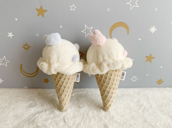 バニラアイスのラトル☆うさぎとくま☆ガラガラ☆ままごと☆出産祝い