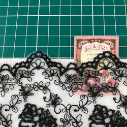 mono tone flower  刺繍レース　布マスク　プリーツマスク　ワイヤー入り　マスク　ノーズワイヤー 8枚目の画像