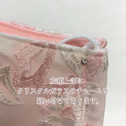マスク　チュール刺繍レース・ピンク　立体マスク　レース　夏マスク 5枚目の画像