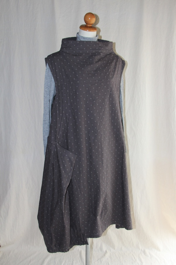 オフタートル変わりポケットのハーフバルーンチュニック  QG1556282753(11960円)