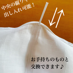 4種のレースが選べる♪日本製ヘンプ100% 呼吸がしやすい✴︎ ワイヤー　マスクカバー✳︎防臭　抗菌　紫外線防止 3枚目の画像