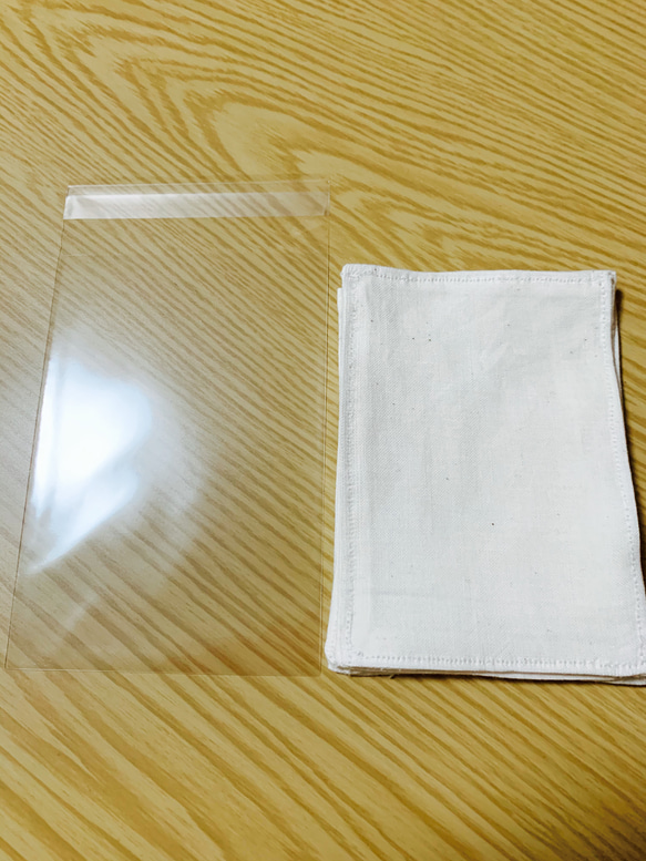 日本国内生産　生成りさらし　マスクインナー　2重　6枚　蛍光増白剤&化学糊不使用　安心安全を重視した生地使用　生成り 3枚目の画像