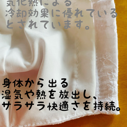 夏⭐︎美マスク　日本製　小花刺繍ダブルガーゼ× 接触冷感　クールマックス　選べる　フィルターポケット付　 5枚目の画像