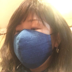 藍染 オーガニックコットン マスク 4枚目の画像