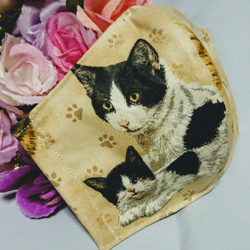 リアル猫柄ハンドメイドマスク 3枚目の画像
