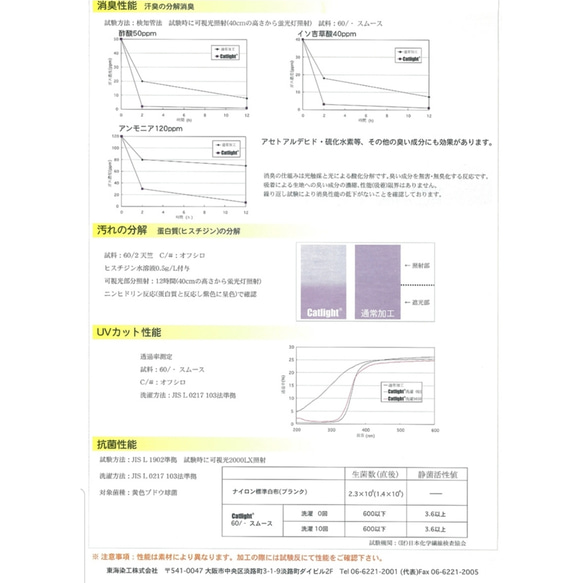 抗菌・消臭・UVカット・防汚ＣＡＴ‐ＬＩＧＨＴ  コーマローン  オフホワイト 4枚目の画像