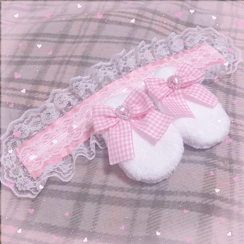 うさ耳ヘッドドレス サブカル 量産型 ゆめかわ ロリータ メイド コン