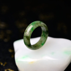 翡翠くりぬきリング　ring-360　11号　ヒスイ　ひすい　指輪 天然石 2枚目の画像