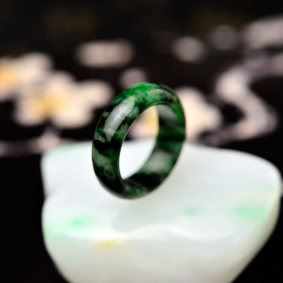 翡翠くりぬきリング　ring-432　指輪　11.5号　ヒスイ ひすい 天然石 5枚目の画像