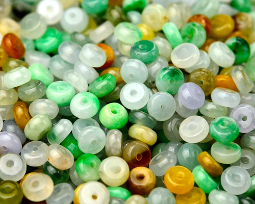 天然石 ビーズ 翡翠 玉璧 6mm カラフル 15個入 beads-12 ビーズ