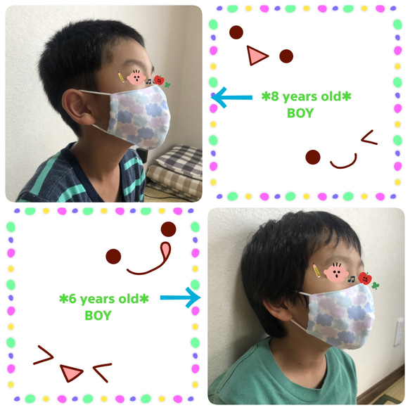 ■M22■送料無料■子供用　立体　マスク■両面ダブルガーゼ使用■ 3枚目の画像