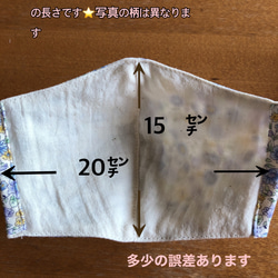 【受注製作】発送まで2〜3日　立体型マスク　大人サイズ　ミナペルホネンぽい柄 3枚目の画像