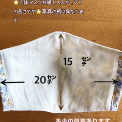 【受注製作】発送まで2〜4日 立体マスク　大人サイズ　ハリネズミが可愛い 3枚目の画像