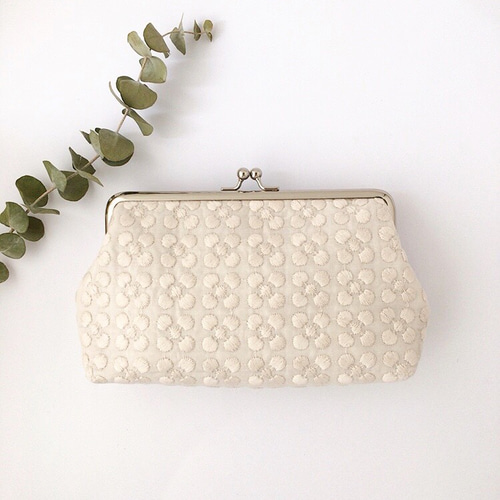 TEMBEA がま口ポーチ　グレー TEMBEA DOUBLE GAMA POUCH テンベア がま口 財布 - 小物
