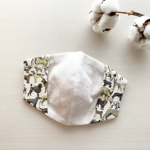 L (大きめ) マスクカバー 国産 リバティ ベストインショー 犬 わんこ  