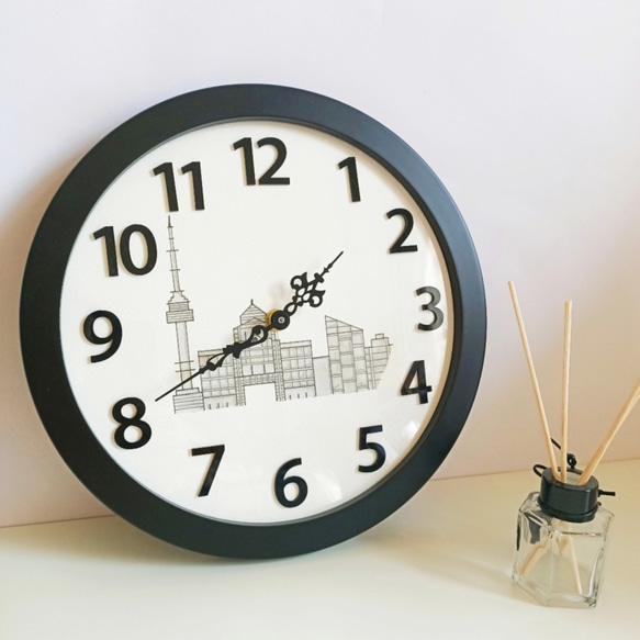 【手繪時鐘現貨】 城市地圖系列 簡約家居 鐘錶 掛鐘 創意時鐘 禮物 人像繪製 新家時鐘 定制 日本 壁鐘 擺鐘 第7張的照片