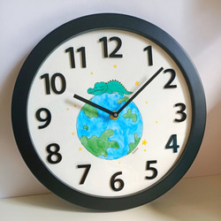 【手繪時鐘】地球動物系列 鱷魚 可愛 兒童掛鐘 擺鐘 家用時尚創意時鐘 壁鐘 北歐 clock 客廳靜音掛鐘 創意手作 第1張的照片