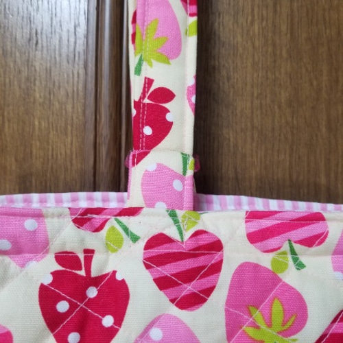 シューズバッグ 上履き入れ キルティング マチ付き 持ち手も同柄