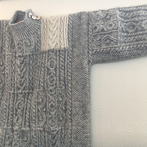 Viva La Material アラン フィッシャーマンニット パッチワーク Viva La Material アラン フィッシャーマンニット パッチワーク