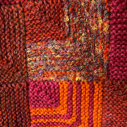 暖かい色合いで　ドミノ編みのスヌード　№5 3枚目の画像