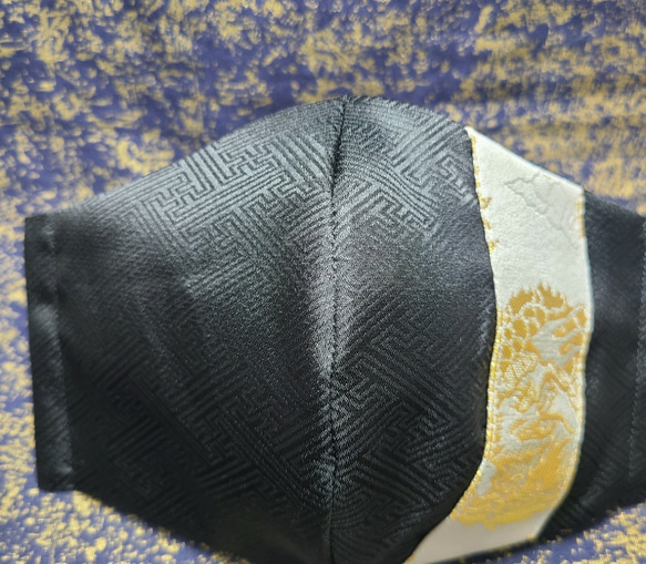 綸子織り×西陣織ラインの贅沢コラボ 立体マスク㊳ 3枚目の画像