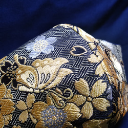 高級京都西陣織 立体マスク 黒蝶 2枚目の画像