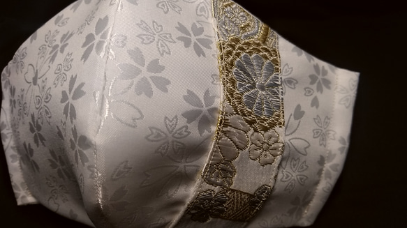 綸子織り×西陣織ラインの贅沢コラボ 立体マスク⑦ 2枚目の画像