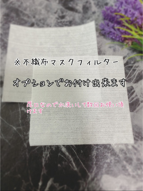 夏マスク 大人用立体マスク フィルターポケット2個付き 【XL】プルメリア 5枚目の画像
