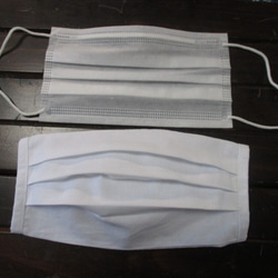 マスクカバー横幅20Ｃｍ　白色 和晒 最高級原糸使用 2枚目の画像