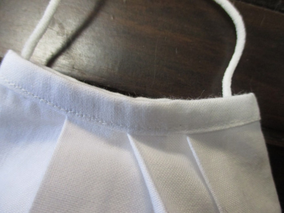 マスクカバー横幅20Ｃｍ　白色 和晒 最高級原糸使用 3枚目の画像
