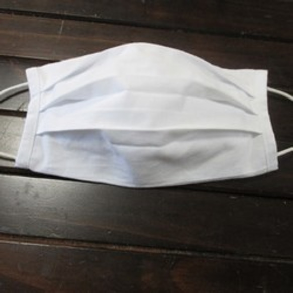マスクカバー横幅１８Ｃｍ白色 和晒 最高級原糸使用 1枚目の画像