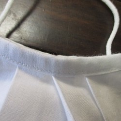 マスクカバー横幅１８Ｃｍ白色 和晒 最高級原糸使用 2枚目の画像