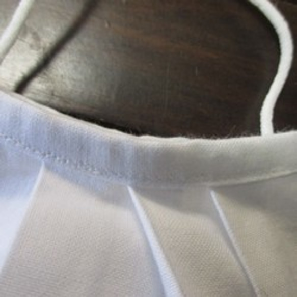 マスクカバー横幅１６Ｃｍ　白色 和晒 最高級原糸使用 3枚目の画像