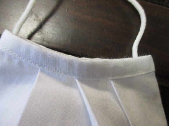 マスクカバー横幅22Ｃｍ　白色 和晒 最高級原糸使用 3枚目の画像